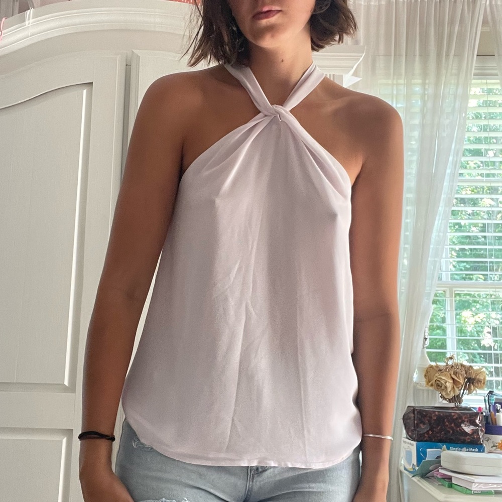 Light Pink Naked Zebra Halter Top